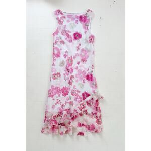 Vintage 90s City Triangles Floral Flowy Dress Size 5